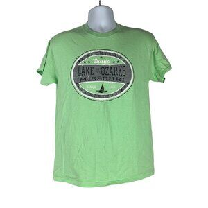 Gildan Lake Of The Ozarks Missouri Graphic Green T Shirt Size M